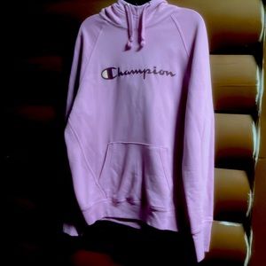 Pink champion sweatshirt with hood